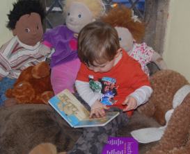 Baby reading